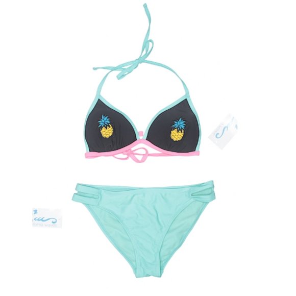 CA Waves Pineapple Summertime Patch Triangle Bikini - Picture 2 of 4